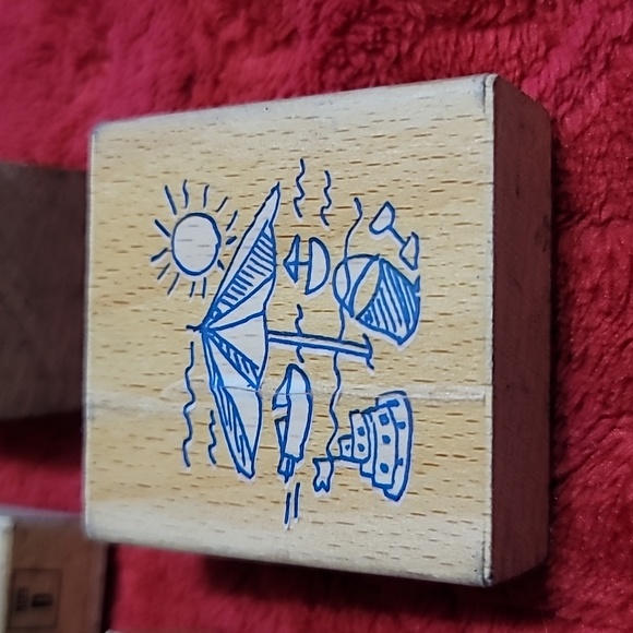 Set of 6 Travel Themed Rubber Stamps - Picture 7 of 7